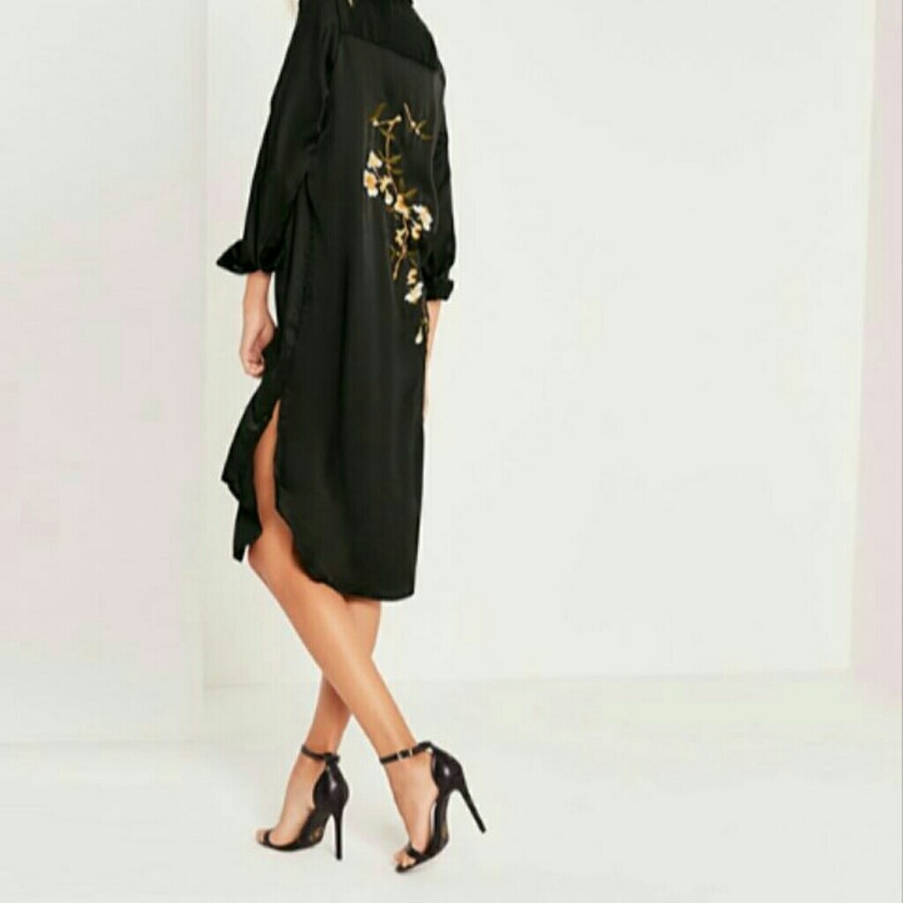 3/$20 Embroidered Button Down Dress - Picture 2 of 5