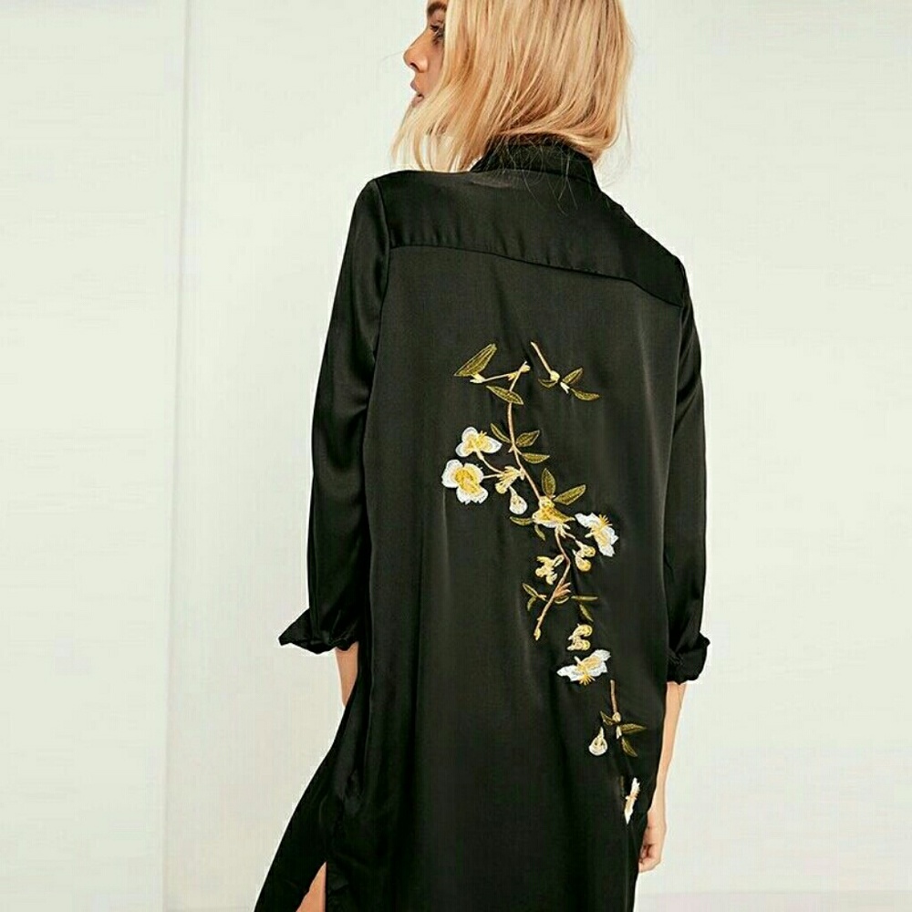 3/$20 Embroidered Button Down Dress - Picture 3 of 5