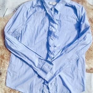 Loft long sleeve ruffled button down Loft long sleeve ruffled button down