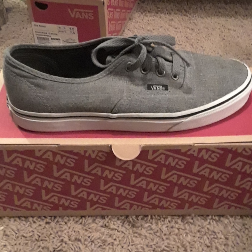 grey authentic vans