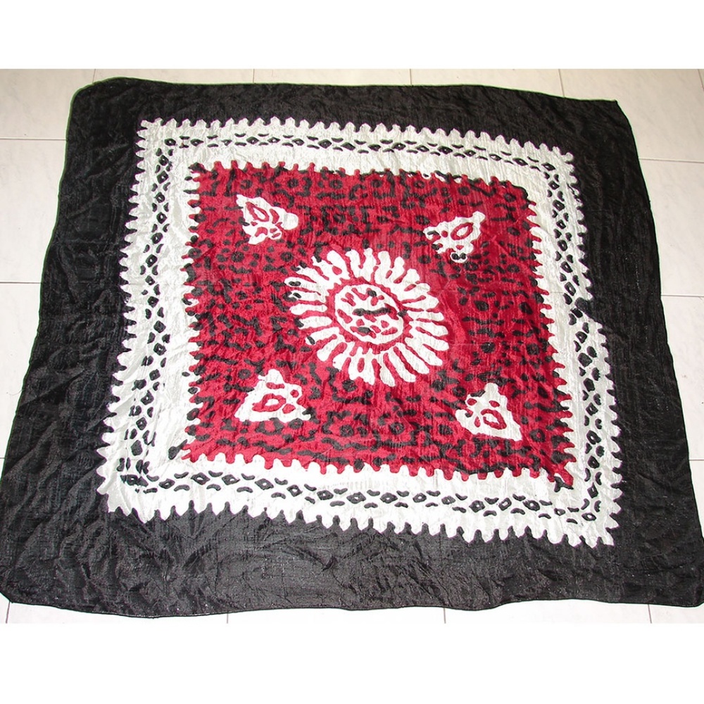 Hand Dyed Hand Woven Silk Scarf Central Asia