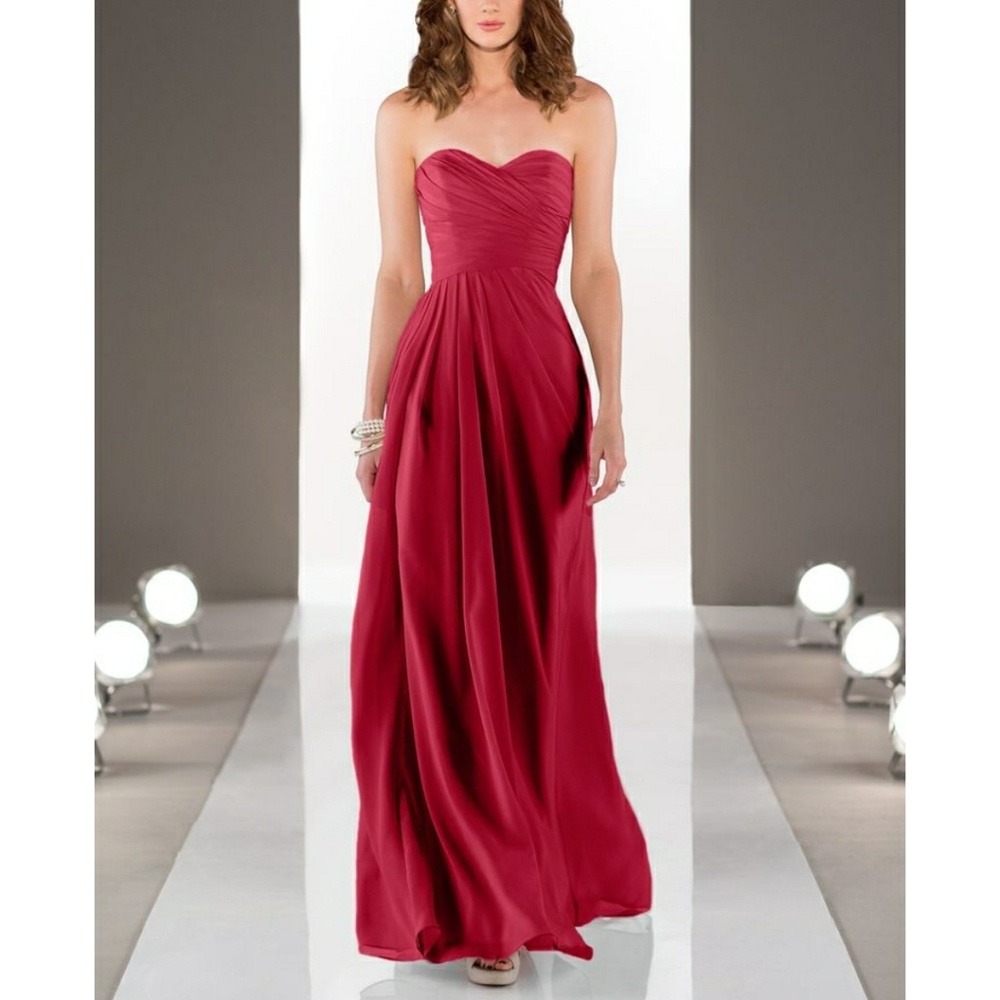 SORELLA VITA Cranberry Red Holiday Maxi Dress