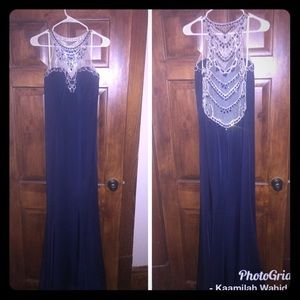 Navy blue sequin dress