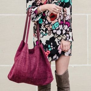 ASOS Suede Embossed Croc Shopper Tote Bag ASOS Suede Embossed Croc Shopper Tote Bag
