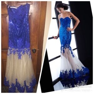 Blue pageant/ prom dress