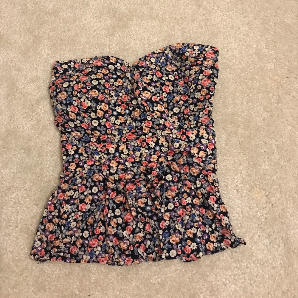American Rag strapless floral top