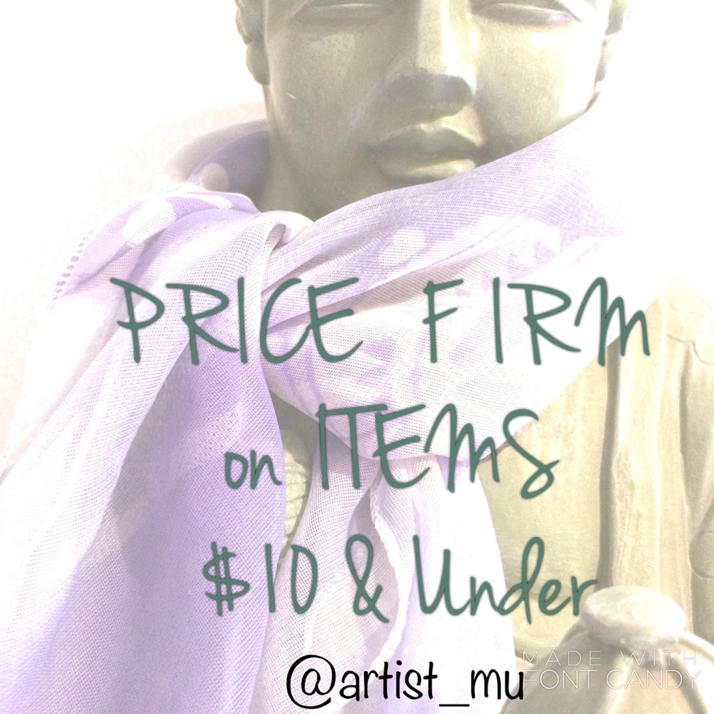 Price is Firm on Sale and $10 or Less Items