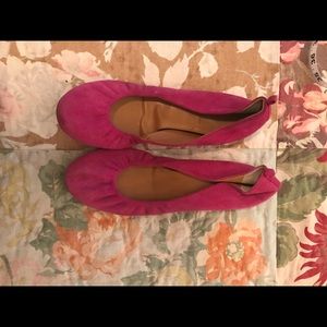 J.crew magenta ballet flats