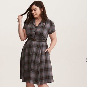 🆕 Torrid Outlander Mackenzie Tartan Shirt Dress 🆕 Torrid Outlander Mackenzie Tartan Shirt Dress