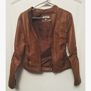 Brown pleather jacket