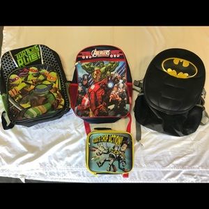 Action Hero Backpack Lot