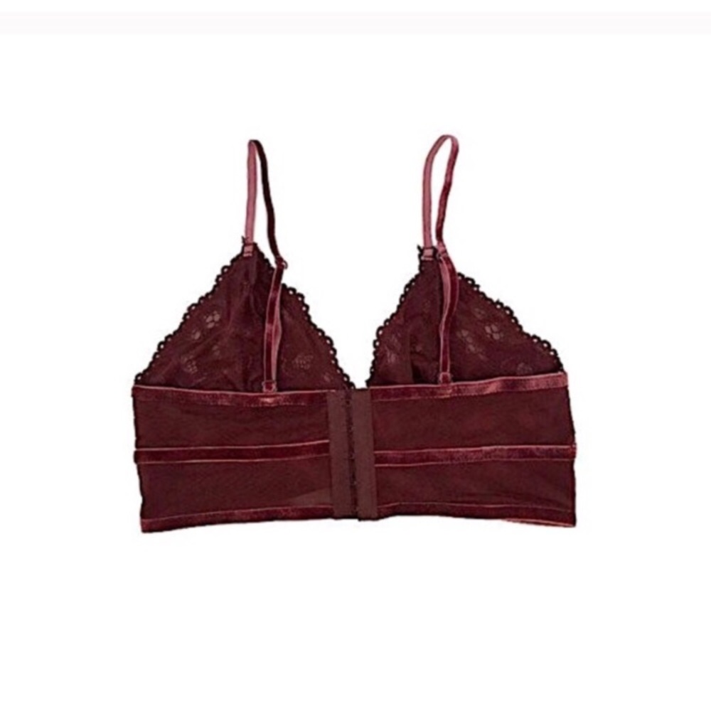 ☀️BLACK Velvet Trimmed Bralette - Picture 2 of 2