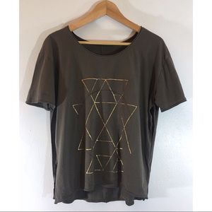 Urban Outfitters Geometric Side Slit Tee Shirt Urban Outfitters Geometric Side Slit Tee Shirt