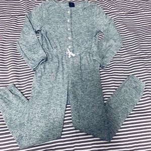 Gap-Toddler Girl grey knitted jumpsuit
