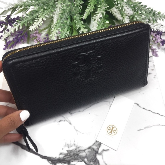 Tory Burch Thea Leather Multi-Gusset Zip Wallet - Picture 2 of 6