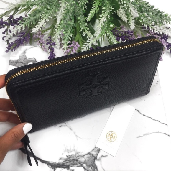 Tory Burch Thea Leather Multi-Gusset Zip Wallet - Picture 3 of 6