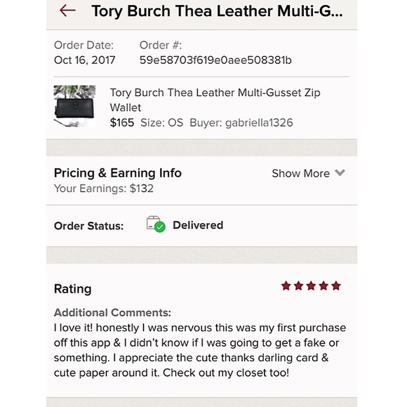 Tory Burch Thea Leather Multi-Gusset Zip Wallet - Picture 6 of 6