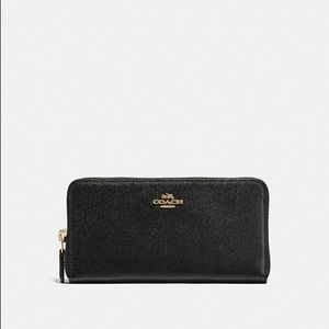 Coach Accordion Black Wallet