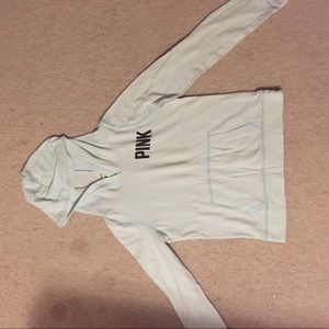 Mint blue hoodie from pink
