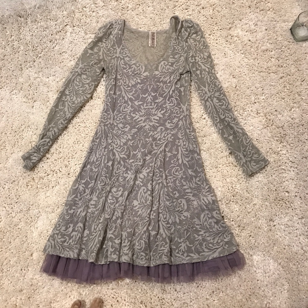 Free People scoop neck dress long sleeves