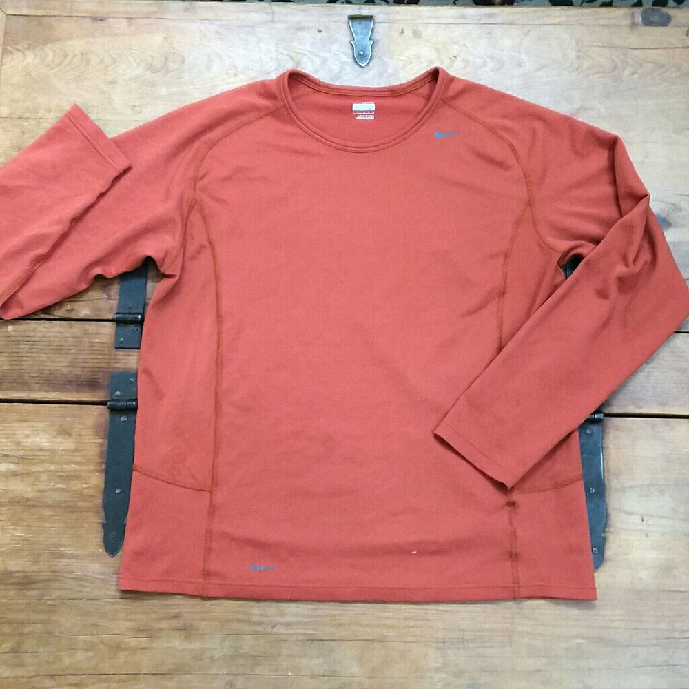 NIKE Burnt Orange Shirt - long sleeve
