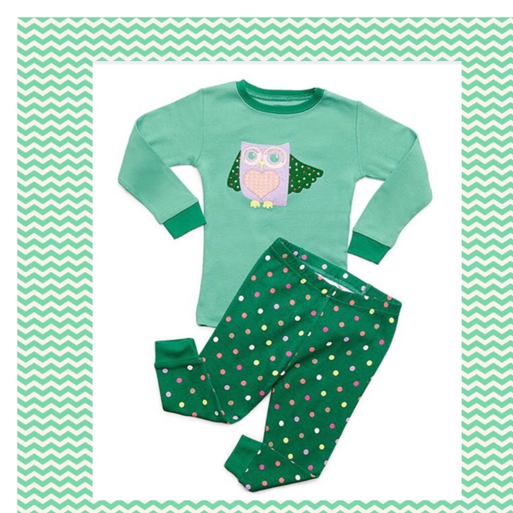 Green Owl Pajama Set