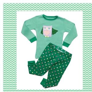 Green Owl Pajama Set