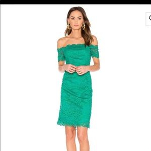 NWT RSVP by BB Dakota green lace dress