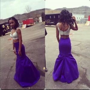 Purple two piece prom dress Purple two piece prom dress