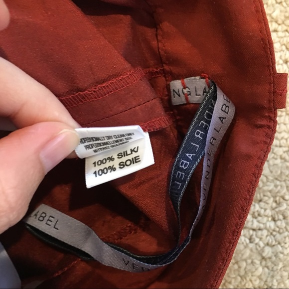 Vera Wang Lavender Label silk crop pants rust 0/34 - Picture 5 of 5