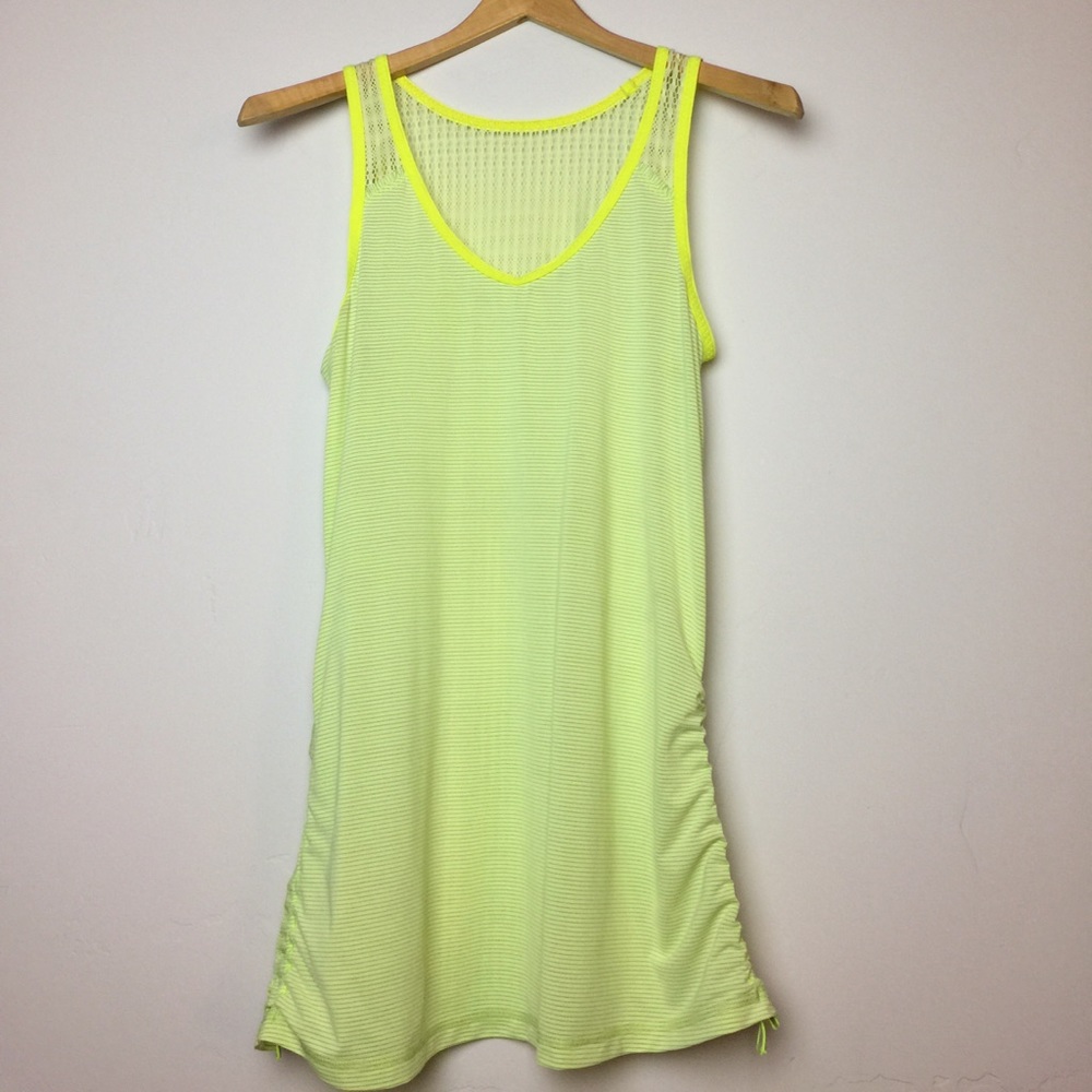 LuLuLemon Run Tie and Fly Mesh Bay Tank Ray Yellow
