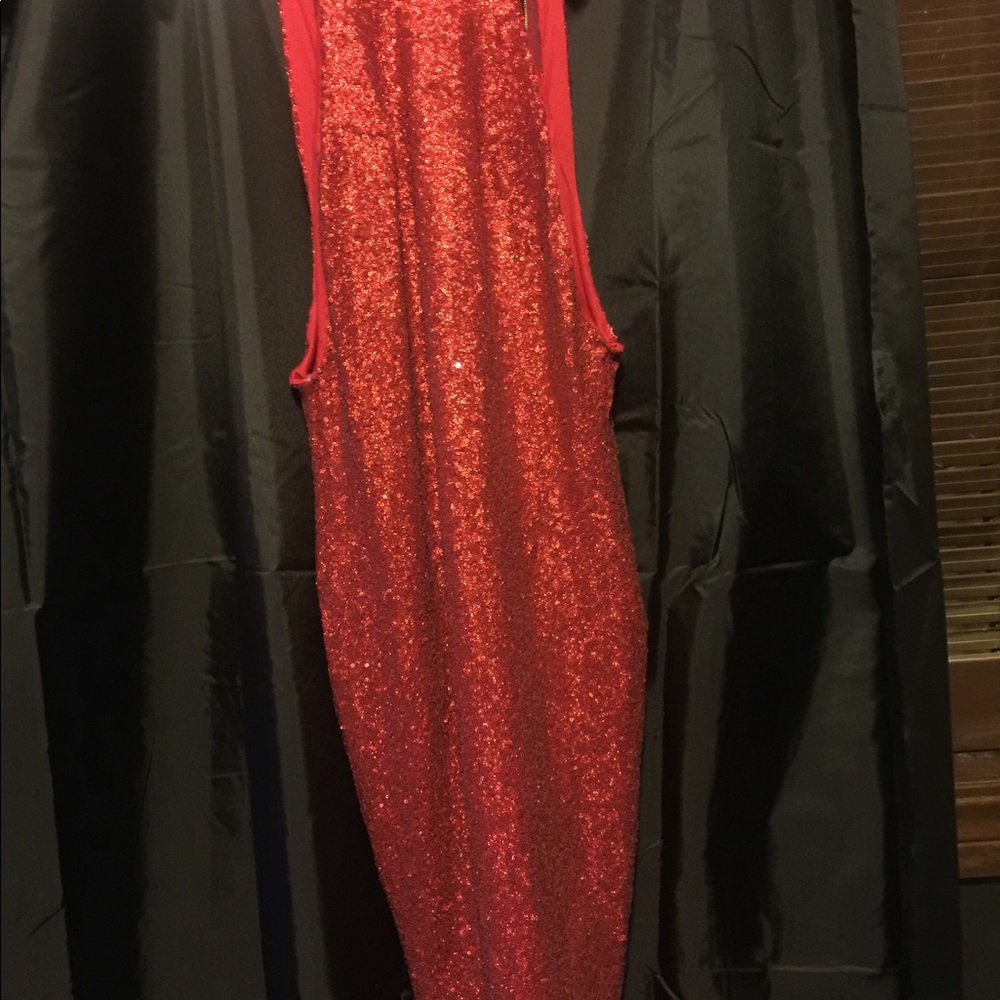 Fashion Nova Red Sequin Dress - Medium