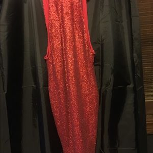 Fashion Nova Red Sequin Dress - Medium