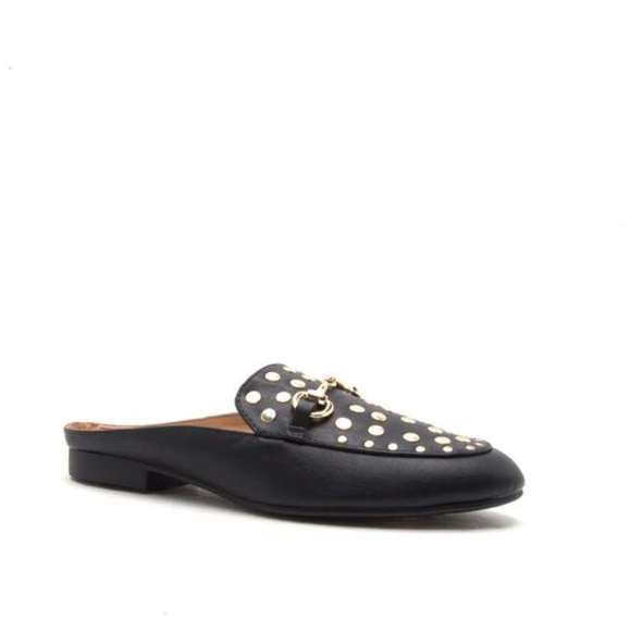 1 LEFT!!!! NWT. Black studded mule loafer - Picture 2 of 7