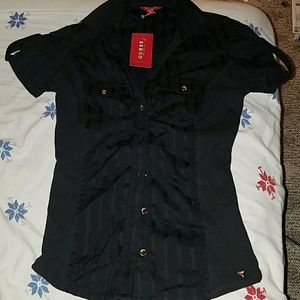 Guess button shirt brand new worn only for photo