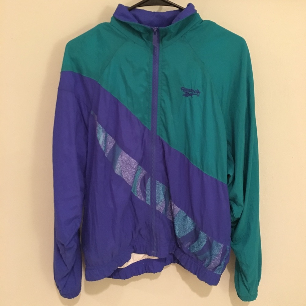 Vintage Reebok multicolor windbreaker!