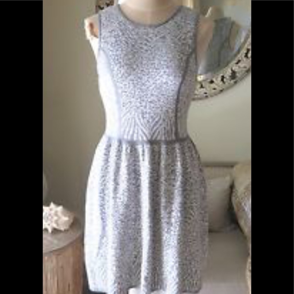 Kensie Silver/White Sweater Dress