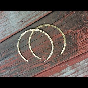 Hammered Gold Hoops