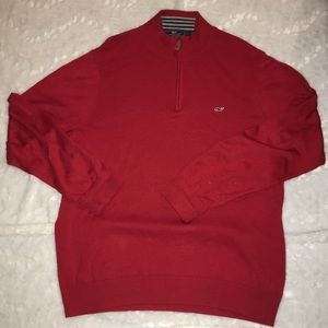 Mens large vineyard vines red sweater pull over Mens large vineyard vines red sweater pull over