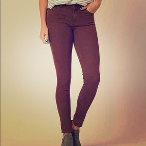 Just Black Maroon Skinny Jeans