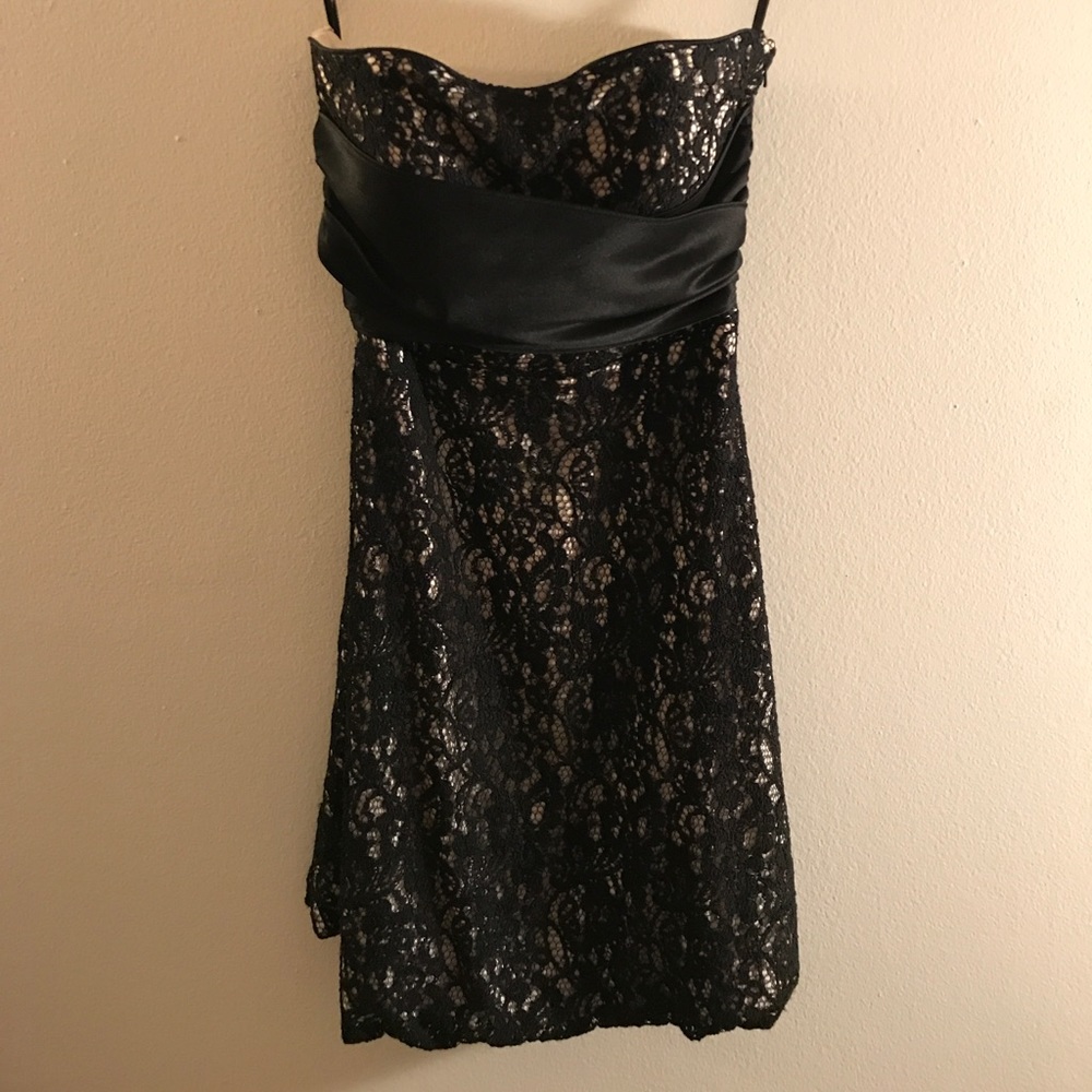 White House Black Market winter strapless dress.