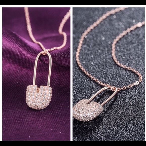 π Safety Pin Necklace - Picture 2 of 2