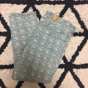 Anthropologie Pilcro Floral Cropped Jeans Pants Anthropologie Pilcro Floral Cropped Jeans Pants