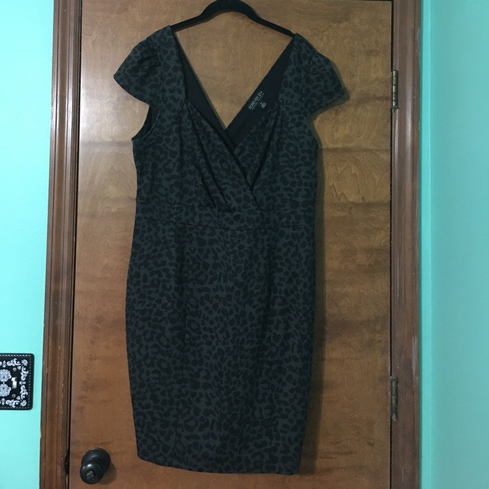 Pin up style gray and black dress 2x Forever21