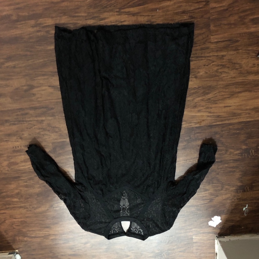 Black flowy lace dress