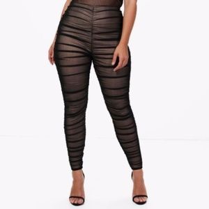 plus size ruched leggings