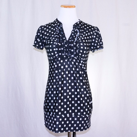 Maurices Tops - Polka Dot Ruffle Blouse
