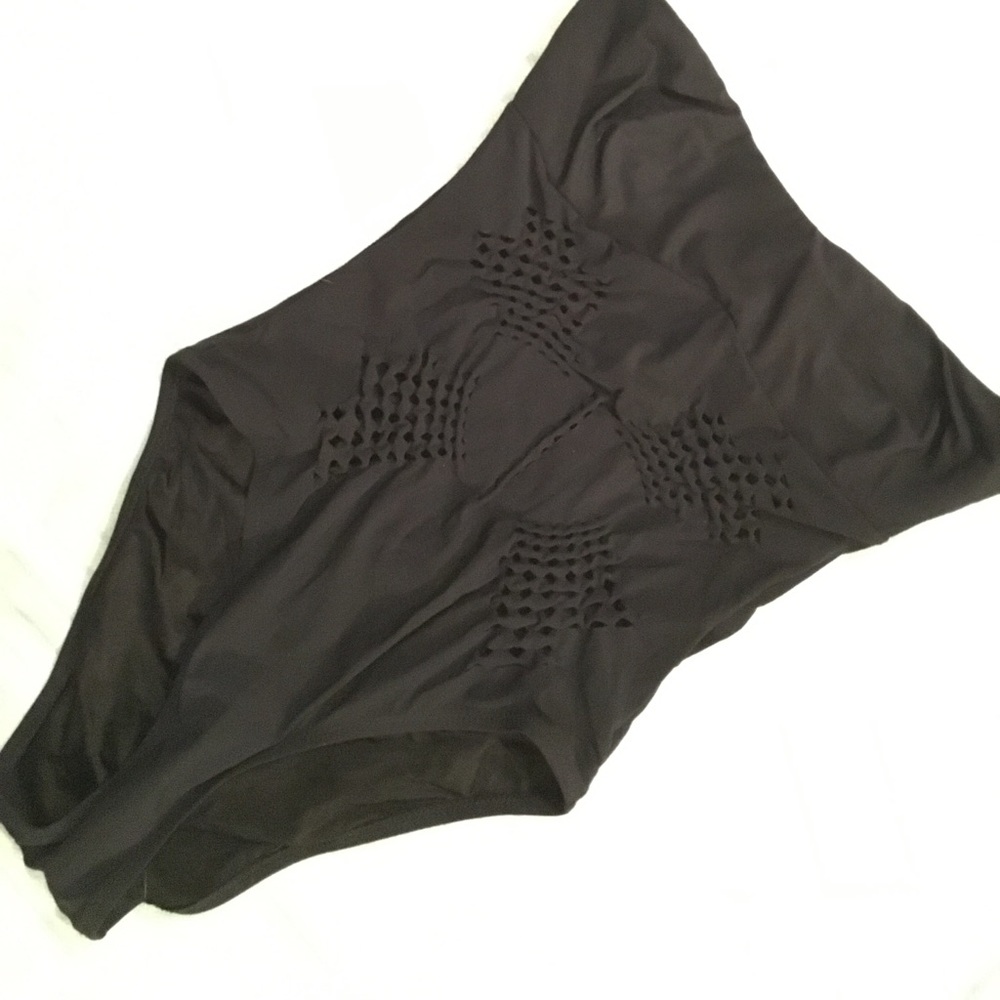 vintage Gianfranco Ferre black 1pc swimsuit