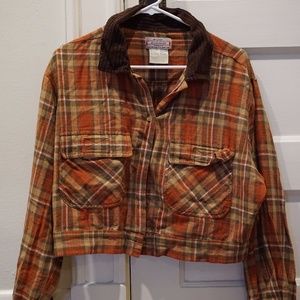Vintage 1970's Cropped Flannel