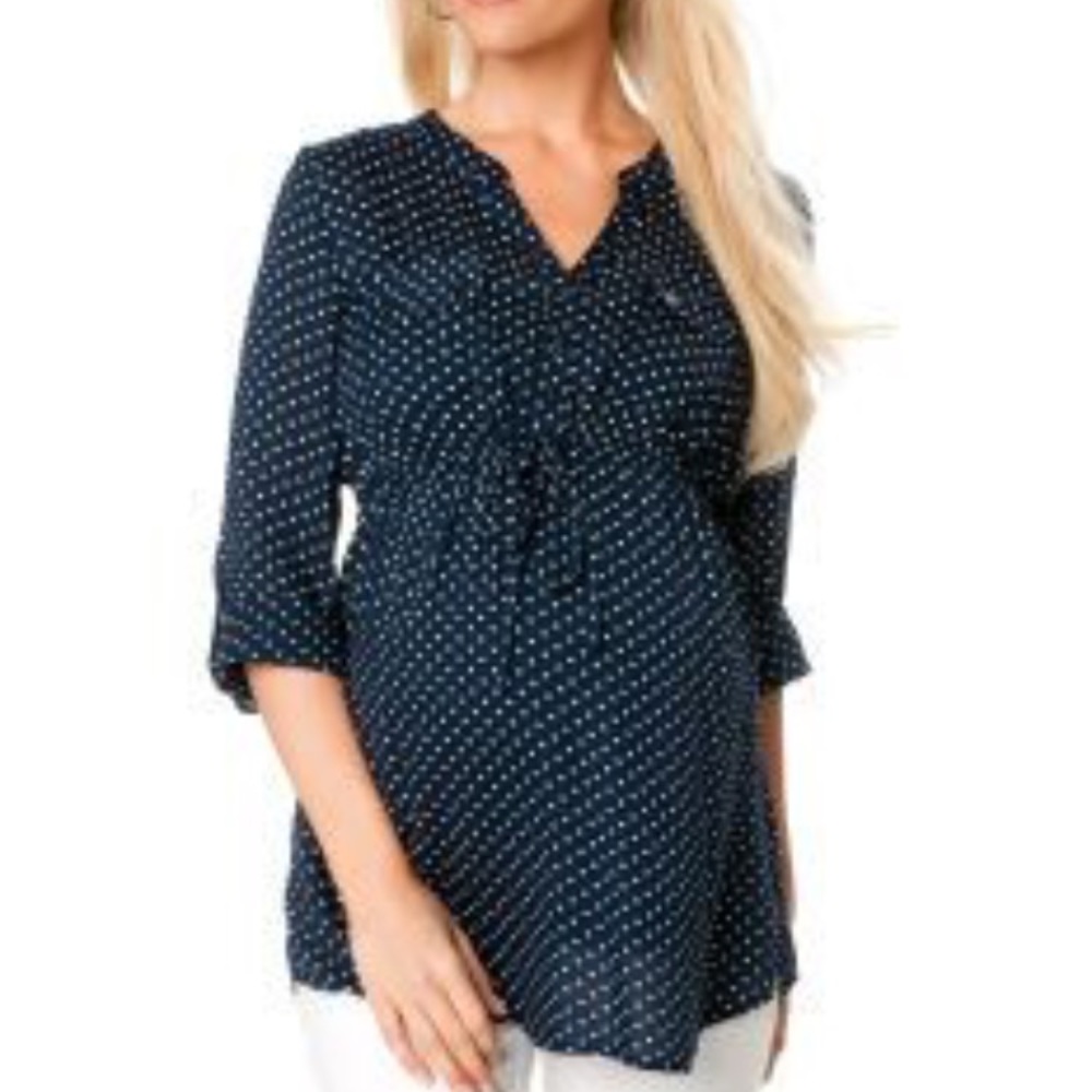 Polka dot maternity top
